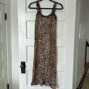 faithfull the brand leopard midi dress